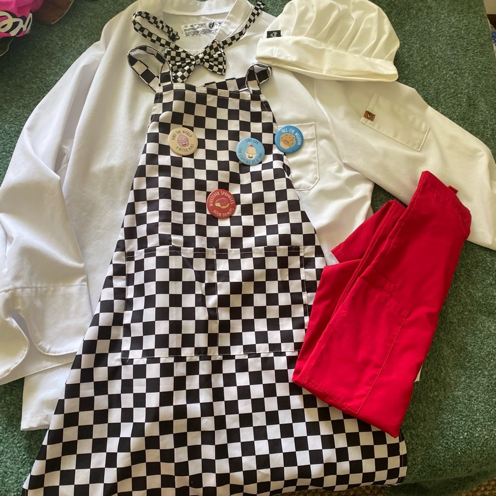 Mens Authentic chef uniform. Made chef cupcake costume